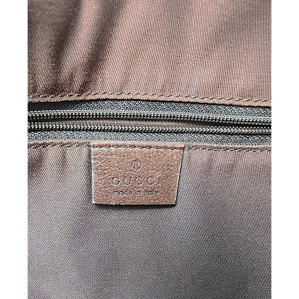 Gucci Abbey D-ring 2 Handle Canvas Tote Brown and Tan 10 x 10 x 4 - Picture 10 of 10